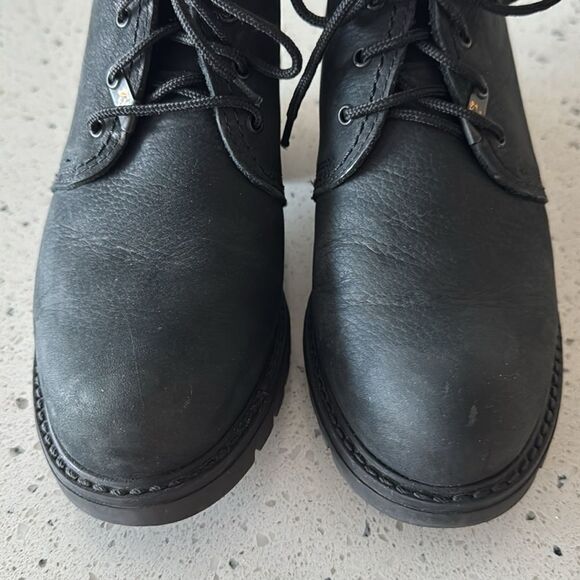 Havana Joe Black Oiled Leather Chukka Ankle Boots Women’s Block Heel Size EU 37 - Picture 12 of 12